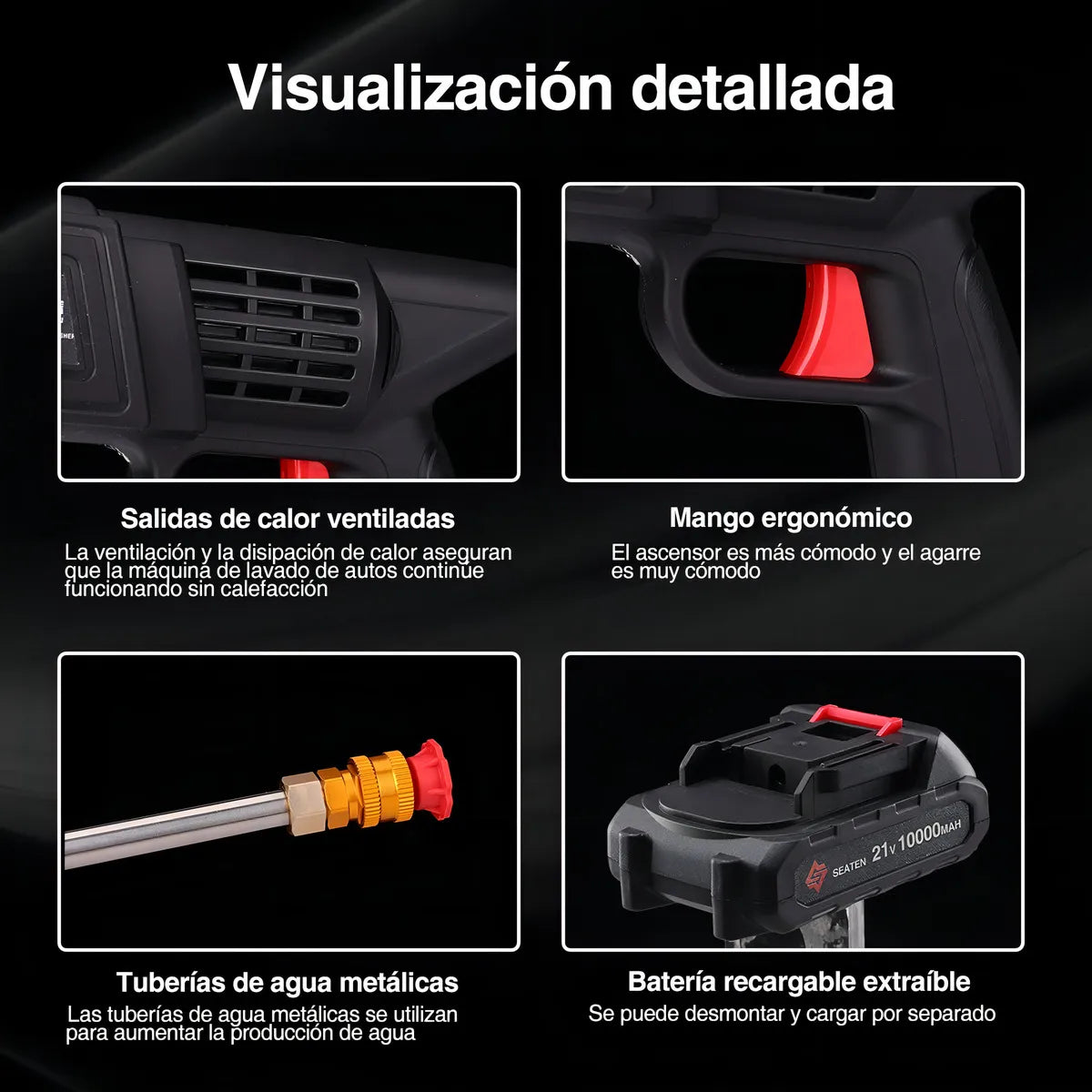 Hidrolavadora Portátil Con 2 Baterías | Limpieza rápida y fácil ⚡